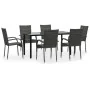 Juego de comedor de jardín 7 piezas ratán sintético gris von , Gartensets - Ref: Foro24-3156665, Preis: 388,23 €, Rabatt: %