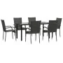 Juego de comedor de jardín 7 piezas ratán sintético gris von , Gartensets - Ref: Foro24-3156665, Preis: 388,23 €, Rabatt: %