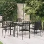 Juego de comedor jardín 7 pzas acero y cuerda de algodón negro von , Gartensets - Ref: Foro24-3156537, Preis: 430,66 €, Rabat...