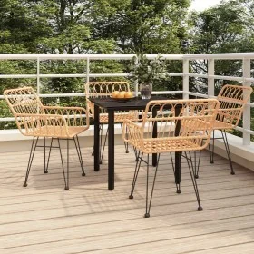 Juego de comedor de jardín 5 piezas ratán sintético by , Garden sets - Ref: Foro24-3157860, Price: 352,84 €, Discount: %