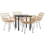 Juego de comedor de jardín 5 piezas ratán sintético by , Garden sets - Ref: Foro24-3157860, Price: 358,06 €, Discount: %