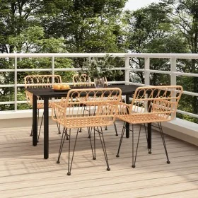 Juego de comedor de jardín 5 piezas ratán sintético by , Garden sets - Ref: Foro24-3157862, Price: 401,64 €, Discount: %