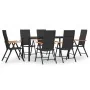 Juego comedor de jardín 7 piezas ratán sintético negro y marrón by , Garden sets - Ref: Foro24-3156521, Price: 524,76 €, Disc...