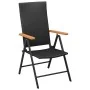 Juego comedor de jardín 7 piezas ratán sintético negro y marrón by , Garden sets - Ref: Foro24-3156521, Price: 524,76 €, Disc...