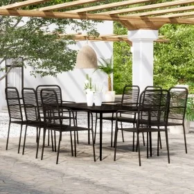 Juego de comedor de jardín 9 piezas negro von , Gartensets - Ref: Foro24-3099148, Preis: 597,90 €, Rabatt: %