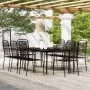 Juego de comedor de jardín 9 piezas negro by , Garden sets - Ref: Foro24-3099148, Price: 597,50 €, Discount: %