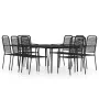 Juego de comedor de jardín 9 piezas negro by , Garden sets - Ref: Foro24-3099148, Price: 597,50 €, Discount: %