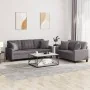 Juego de sofás con cojines 2 piezas cuero sintético gris by , Sofas - Ref: Foro24-3201390, Price: 469,55 €, Discount: %