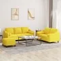 Juego de sofás con cojines 3 piezas tela amarillo claro by , Sofas - Ref: Foro24-3201863, Price: 494,25 €, Discount: %