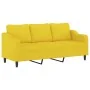Juego de sofás con cojines 3 piezas tela amarillo claro by , Sofas - Ref: Foro24-3201863, Price: 494,25 €, Discount: %