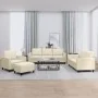 Juego de sofás con cojines 4 piezas cuero sintético crema von , Sofas - Ref: Foro24-3201746, Preis: 574,92 €, Rabatt: %