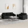 Juego de sofás con cojines 2 piezas tela negro by , Sofas - Ref: Foro24-3201854, Price: 528,94 €, Discount: %