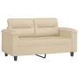 Juego de sofás con cojines 3 piezas tela microfibra crema by , Sofas - Ref: Foro24-3202324, Price: 504,34 €, Discount: %