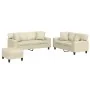 Juego de sofás con cojines 3 piezas cuero sintético color crema by , Sofas - Ref: Foro24-3201930, Price: 534,05 €, Discount: %