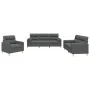 Juego de sofás con cojines 3 piezas tela gris oscuro by , Sofas - Ref: Foro24-3201553, Price: 640,82 €, Discount: %