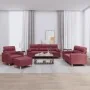 Juego de sofás con cojines 4 piezas tela rojo tinto by , Sofas - Ref: Foro24-3201566, Price: 671,05 €, Discount: %