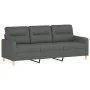 Juego de sofás con cojines 2 piezas tela gris oscuro by , Sofas - Ref: Foro24-3201617, Price: 509,30 €, Discount: %