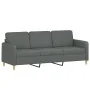 Juego de sofás con cojines 3 piezas tela gris oscuro by , Sofas - Ref: Foro24-3202127, Price: 525,89 €, Discount: %