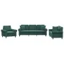 Juego de sofás con cojines 3 piezas terciopelo verde oscuro by , Sofas - Ref: Foro24-3202192, Price: 811,40 €, Discount: %