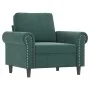 Juego de sofás con cojines 3 piezas terciopelo verde oscuro by , Sofas - Ref: Foro24-3202192, Price: 811,40 €, Discount: %