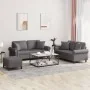 Juego de sofás con cojines 3 piezas cuero sintético gris by , Sofas - Ref: Foro24-3202167, Price: 527,85 €, Discount: %