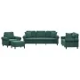 Juego de sofás con cojines 4 piezas terciopelo verde oscuro by , Sofas - Ref: Foro24-3202202, Price: 853,74 €, Discount: %