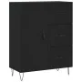 Aparador alto madera contrachapada negro 69,5x34x180 cm von , Sideboards - Ref: Foro24-3198090, Preis: 171,01 €, Rabatt: %