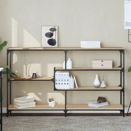 Mesa consola madera contrachapada roble Sonoma 160x32x95 cm de , Mesas auxiliares - Ref: Foro24-833956, Precio: 98,65 €, Desc...