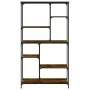 Estantería madera ingeniería acero roble ahumado 99x35,5x176 cm de , Librerías y estanterías - Ref: Foro24-835411, Precio: 86...