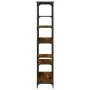 Estantería madera ingeniería acero roble ahumado 99x35,5x176 cm de , Librerías y estanterías - Ref: Foro24-835411, Precio: 86...