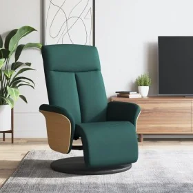 Sillón reclinable con reposapiés tela verde oscuro by , Armchairs - Ref: Foro24-356525, Price: 240,37 €, Discount: %
