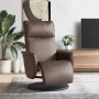 Sillón reclinable con reposapiés cuero sintético marrón by , Armchairs - Ref: Foro24-356546, Price: 210,06 €, Discount: %