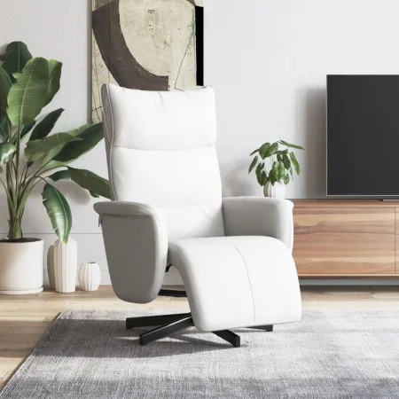 Sillón reclinable con reposapiés cuero sintético blanco von , Sessel - Ref: Foro24-356590, Preis: 216,89 €, Rabatt: %