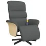 Sillón reclinable de masaje con reposapiés tela gris oscuro by , Armchairs - Ref: Foro24-356614, Price: 293,46 €, Discount: %