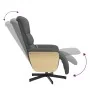 Sillón reclinable de masaje con reposapiés tela gris oscuro by , Armchairs - Ref: Foro24-356614, Price: 293,46 €, Discount: %