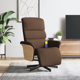 Sillón reclinable de masaje con reposapiés tela marrón by , Armchairs - Ref: Foro24-356616, Price: 255,20 €, Discount: %