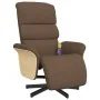 Sillón reclinable de masaje con reposapiés tela marrón by , Armchairs - Ref: Foro24-356616, Price: 255,20 €, Discount: %