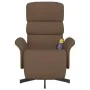 Sillón reclinable de masaje con reposapiés tela marrón by , Armchairs - Ref: Foro24-356616, Price: 255,20 €, Discount: %