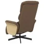 Sillón reclinable de masaje con reposapiés tela marrón by , Armchairs - Ref: Foro24-356616, Price: 255,20 €, Discount: %
