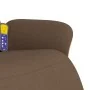 Sillón reclinable de masaje con reposapiés tela marrón by , Armchairs - Ref: Foro24-356616, Price: 255,20 €, Discount: %