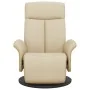 Sillón reclinable con reposapiés tela color crema von , Sessel - Ref: Foro24-356527, Preis: 240,37 €, Rabatt: %