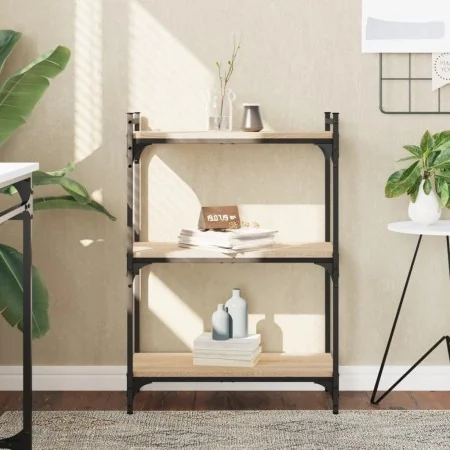 Librería 3 estantes madera ingeniería roble Sonoma 60x30x86 cm by , Bookcases and shelves - Ref: Foro24-837648, Price: 42,96 ...