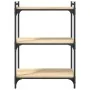 Librería 3 estantes madera ingeniería roble Sonoma 60x30x86 cm by , Bookcases and shelves - Ref: Foro24-837648, Price: 42,96 ...