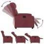 Sillón reclinable de cuero sintético rojo tinto by , Armchairs - Ref: Foro24-373564, Price: 253,68 €, Discount: %