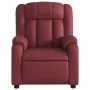 Sillón reclinable de cuero sintético rojo tinto by , Armchairs - Ref: Foro24-373564, Price: 253,68 €, Discount: %