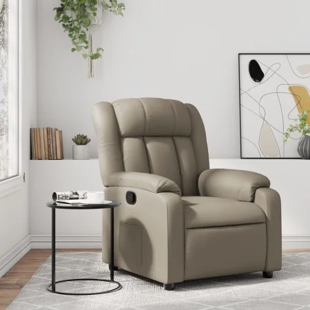 Sillón reclinable de cuero sintético color capuchino de , Sillones - Ref: Foro24-373566, Precio: 226,37 €, Descuento: %