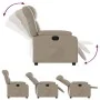 Sillón reclinable de cuero sintético color capuchino de , Sillones - Ref: Foro24-373566, Precio: 226,37 €, Descuento: %