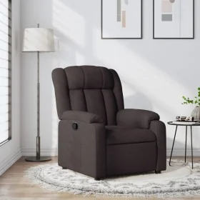 Sillón reclinable de tela marrón oscuro de , Sillones - Ref: Foro24-373579, Precio: 225,89 €, Descuento: %