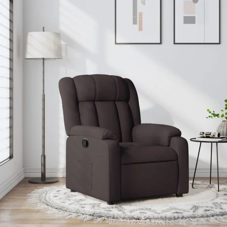 Sillón reclinable de tela marrón oscuro by , Armchairs - Ref: Foro24-373579, Price: 225,88 €, Discount: %