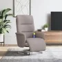 Sillón reclinable de masaje con reposapiés tela gris taupe by , Armchairs - Ref: Foro24-356578, Price: 225,51 €, Discount: %